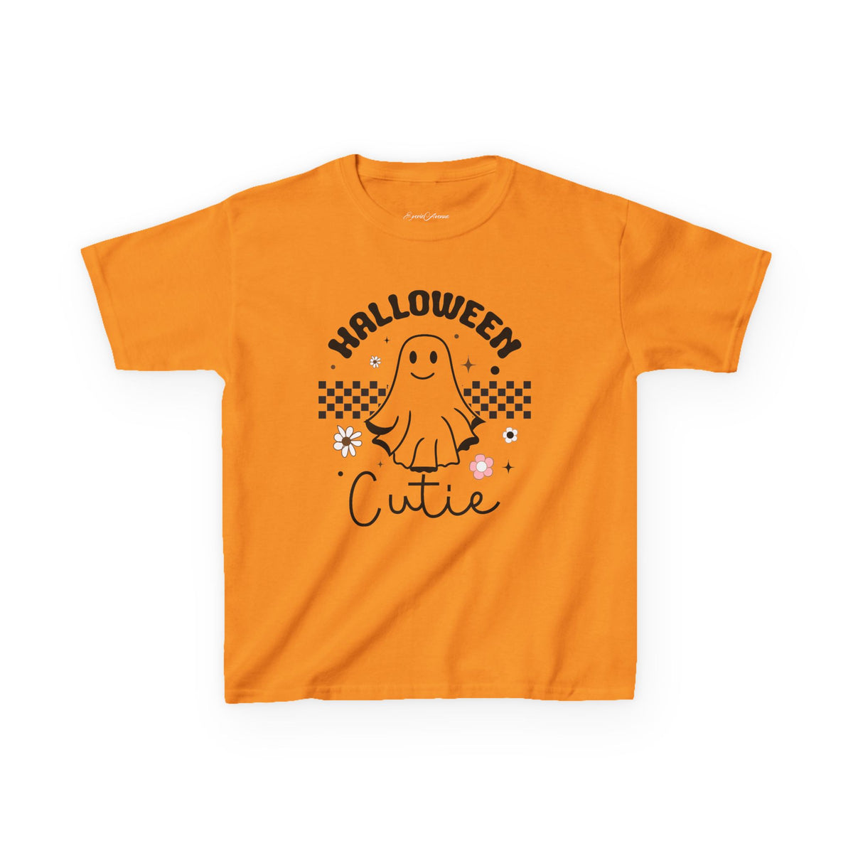 Kids Tee — "Halloween Cutie" Ghost Graphic Shirt