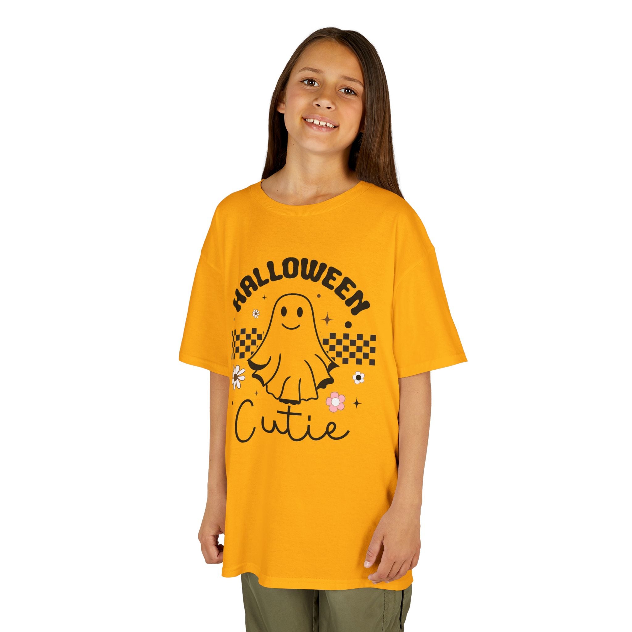 Kids Tee — "Halloween Cutie" Ghost Graphic Shirt