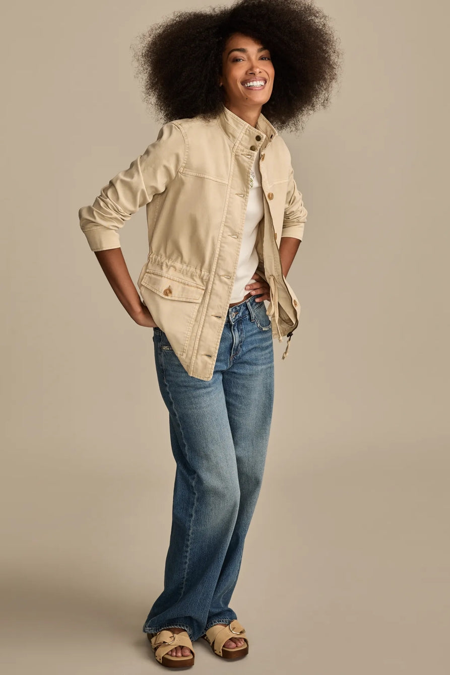 WOMENS LUCKY BRAND UTILITY JACKET - WOOD ASH