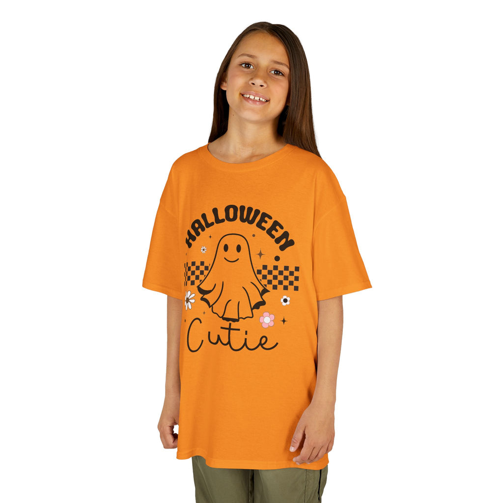 Kids Tee — "Halloween Cutie" Ghost Graphic Shirt