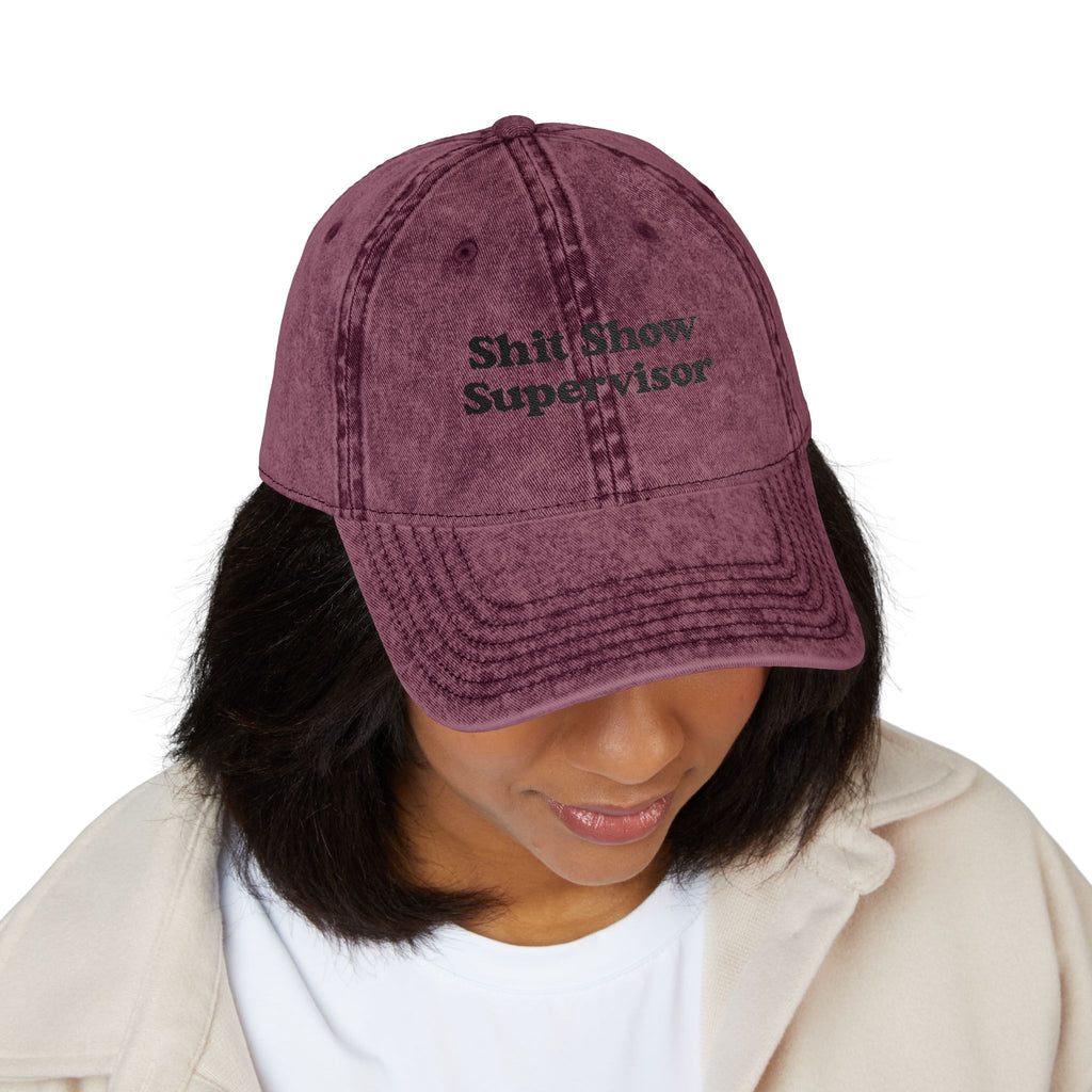 Shit Show Supervisor Embroidered Vintage Cap