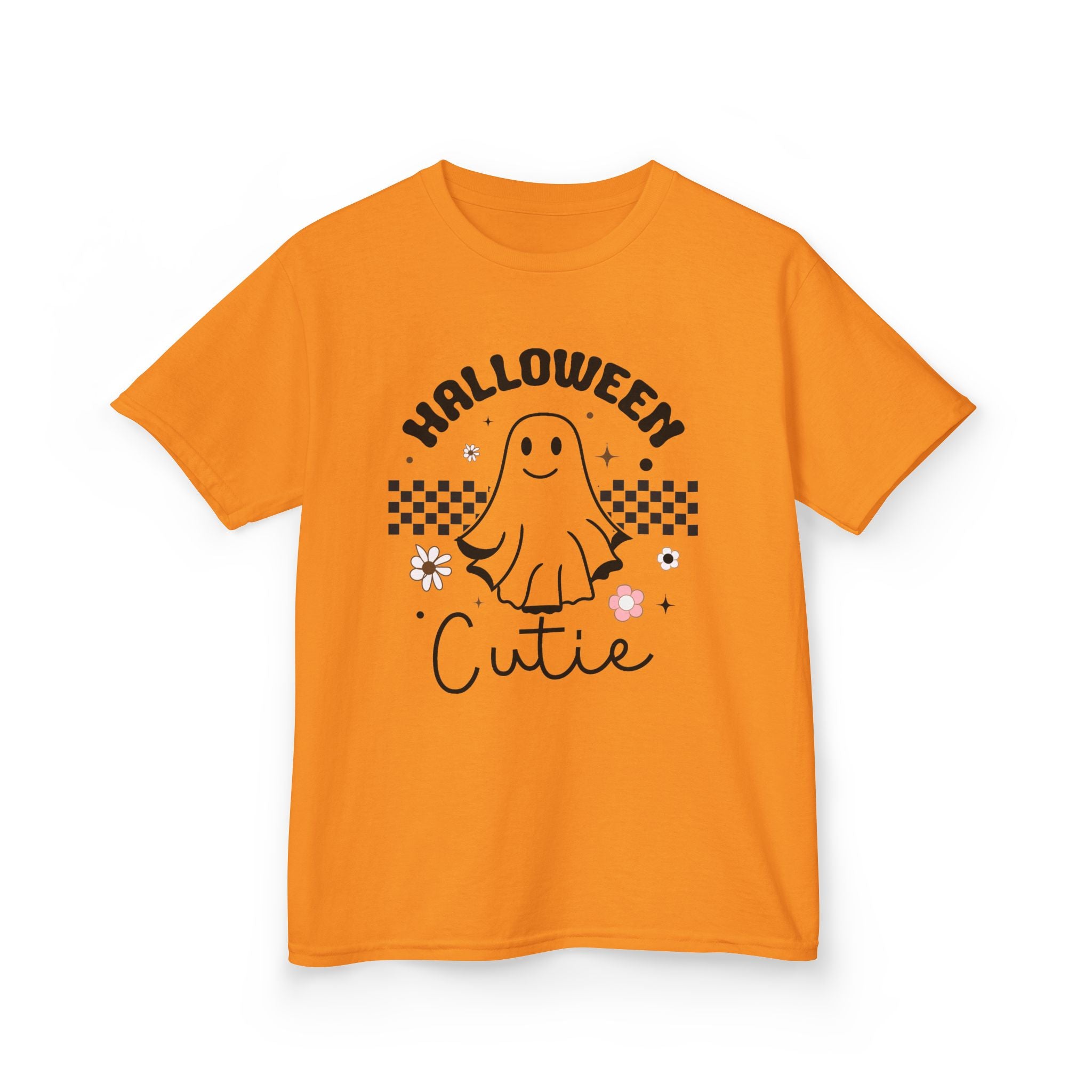 Kids Tee — "Halloween Cutie" Ghost Graphic Shirt
