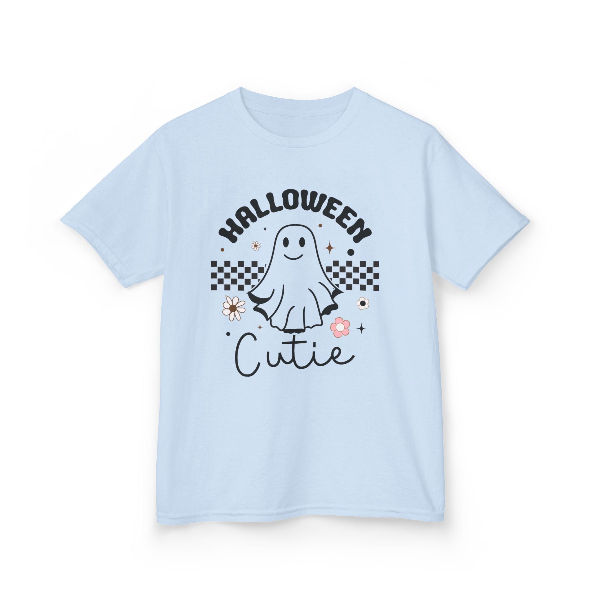 Kids Tee — "Halloween Cutie" Ghost Graphic Shirt