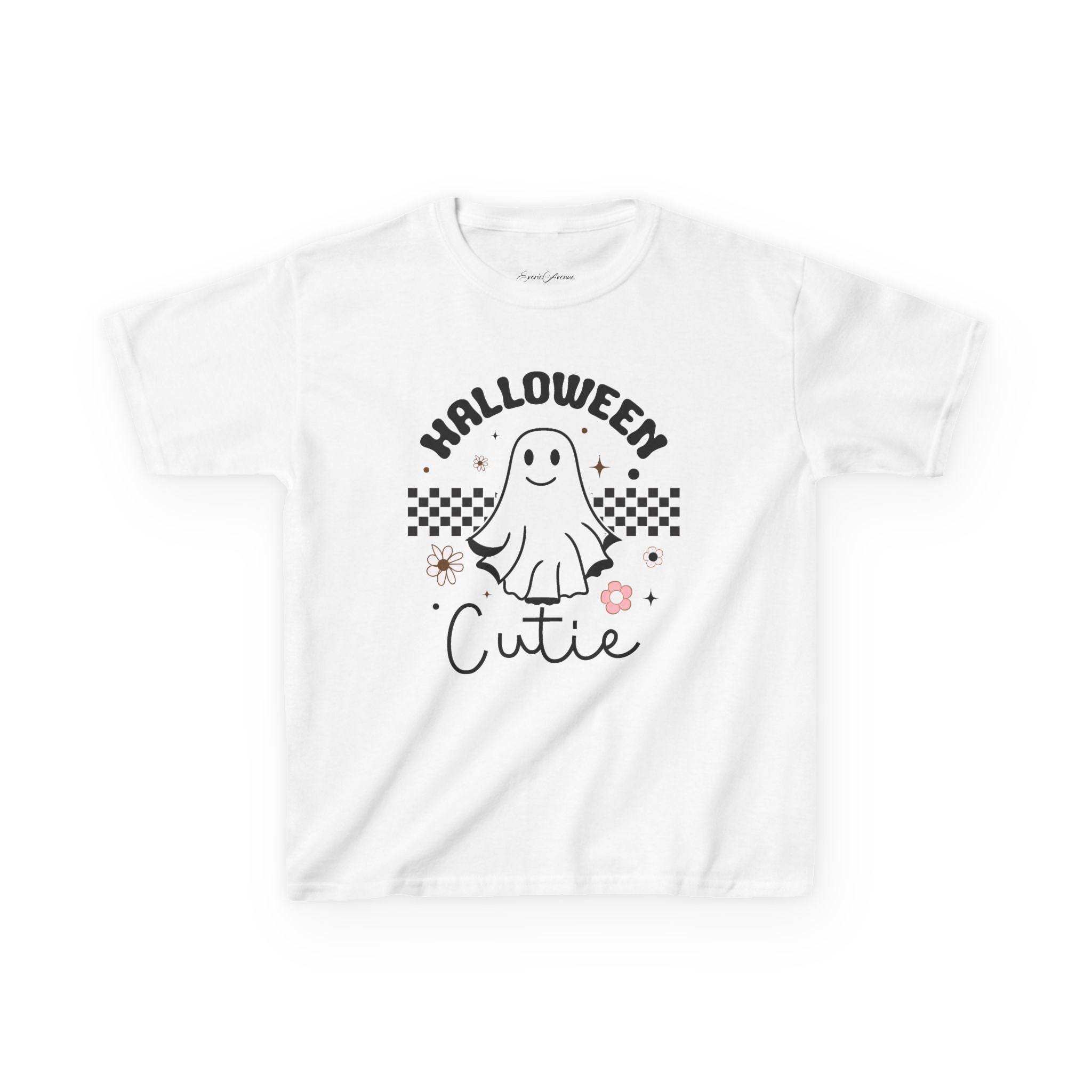 Kids Tee — "Halloween Cutie" Ghost Graphic Shirt