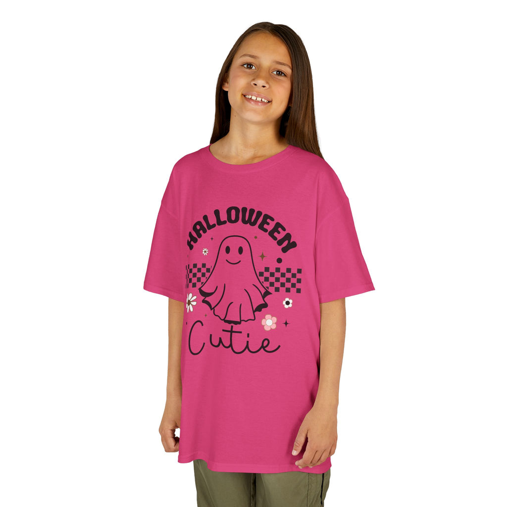 Kids Tee — "Halloween Cutie" Ghost Graphic Shirt