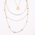 Round Sequin Multilayer Necklace