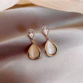 Elegant Drop Shaped Opal Earrings
