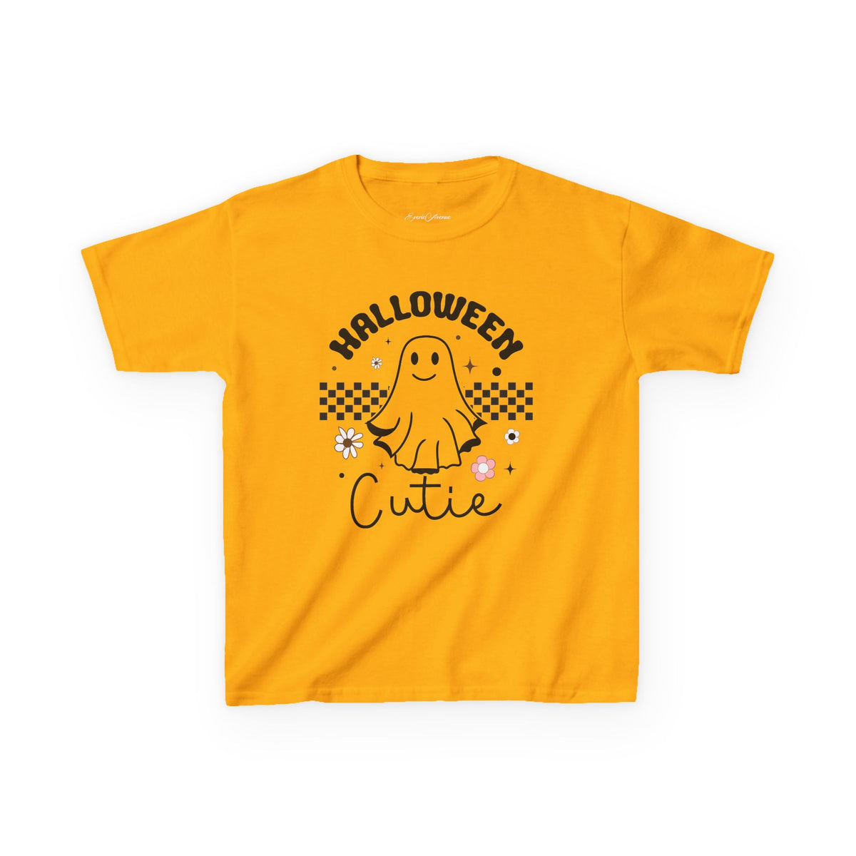 Kids Tee — "Halloween Cutie" Ghost Graphic Shirt