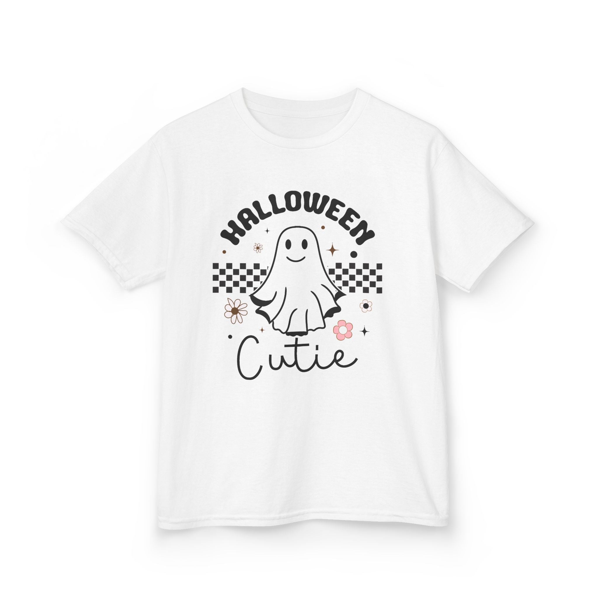 Kids Tee — "Halloween Cutie" Ghost Graphic Shirt