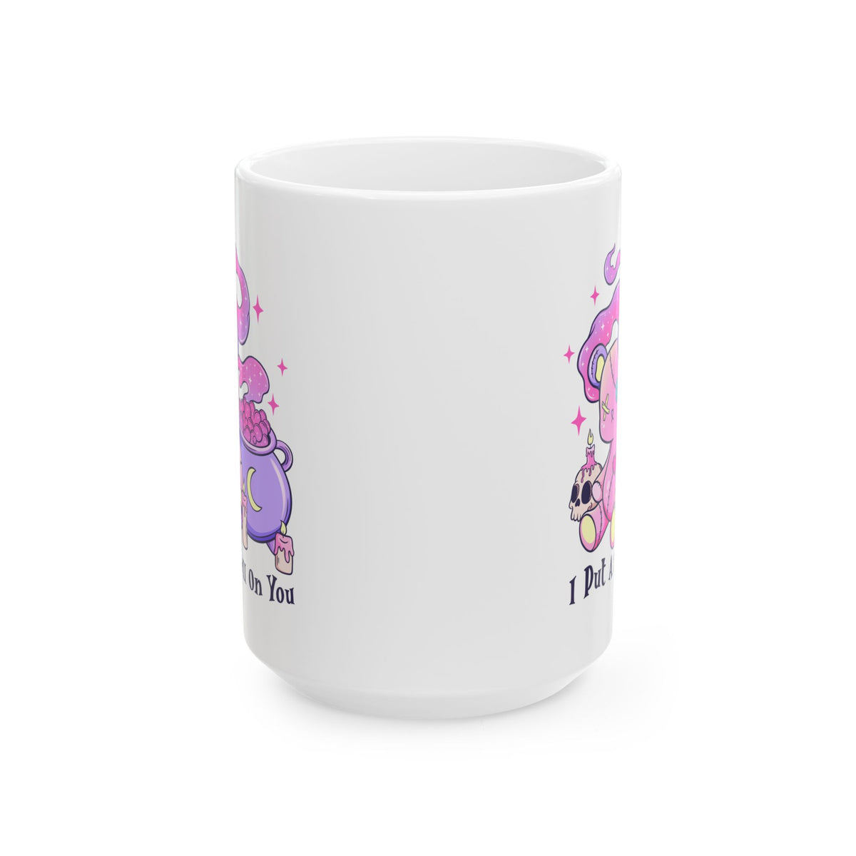 Cute Witchy Skull & Cauldron Ceramic Mug (11oz/15oz) — “I Put a Spell On You”