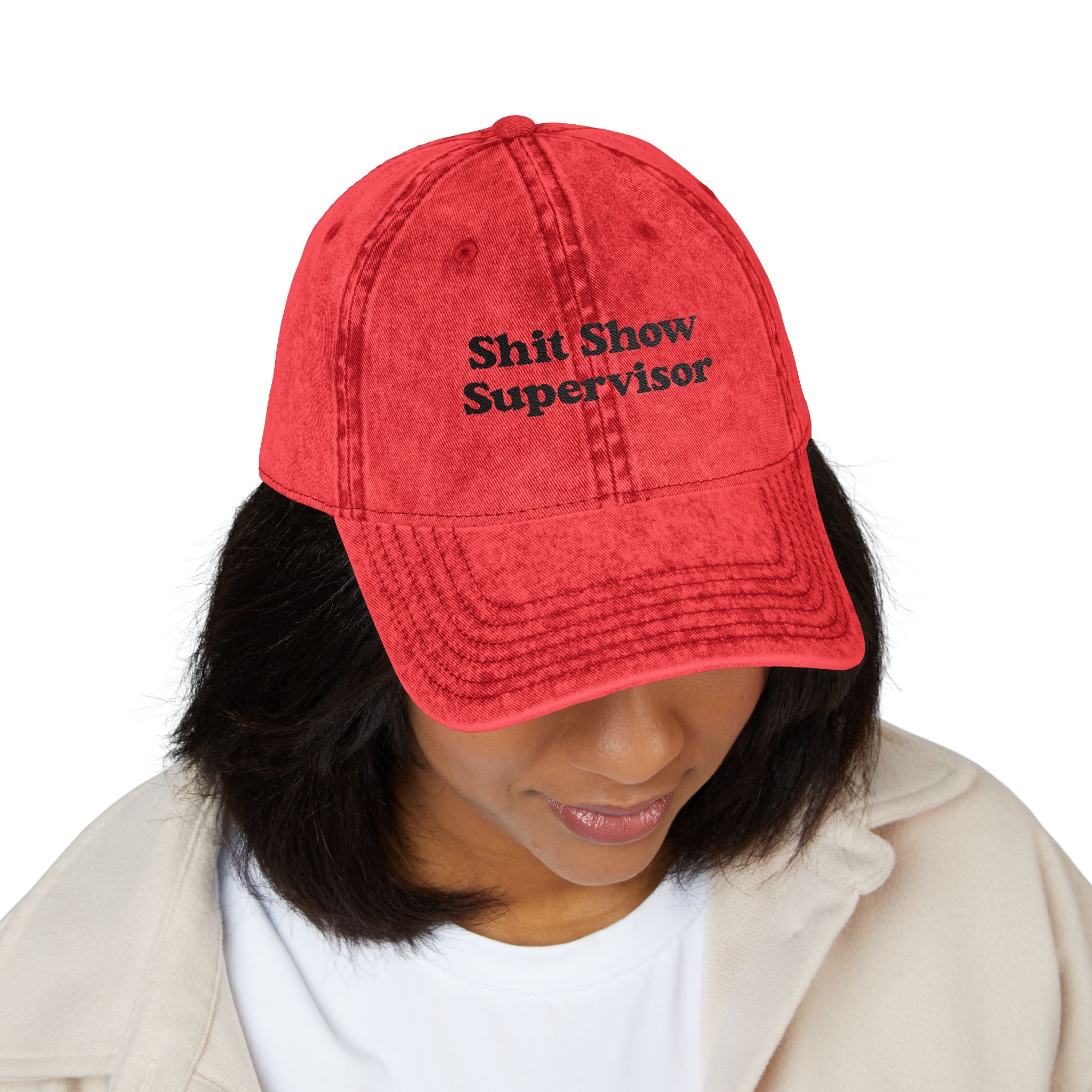 Shit Show Supervisor Embroidered Vintage Cap