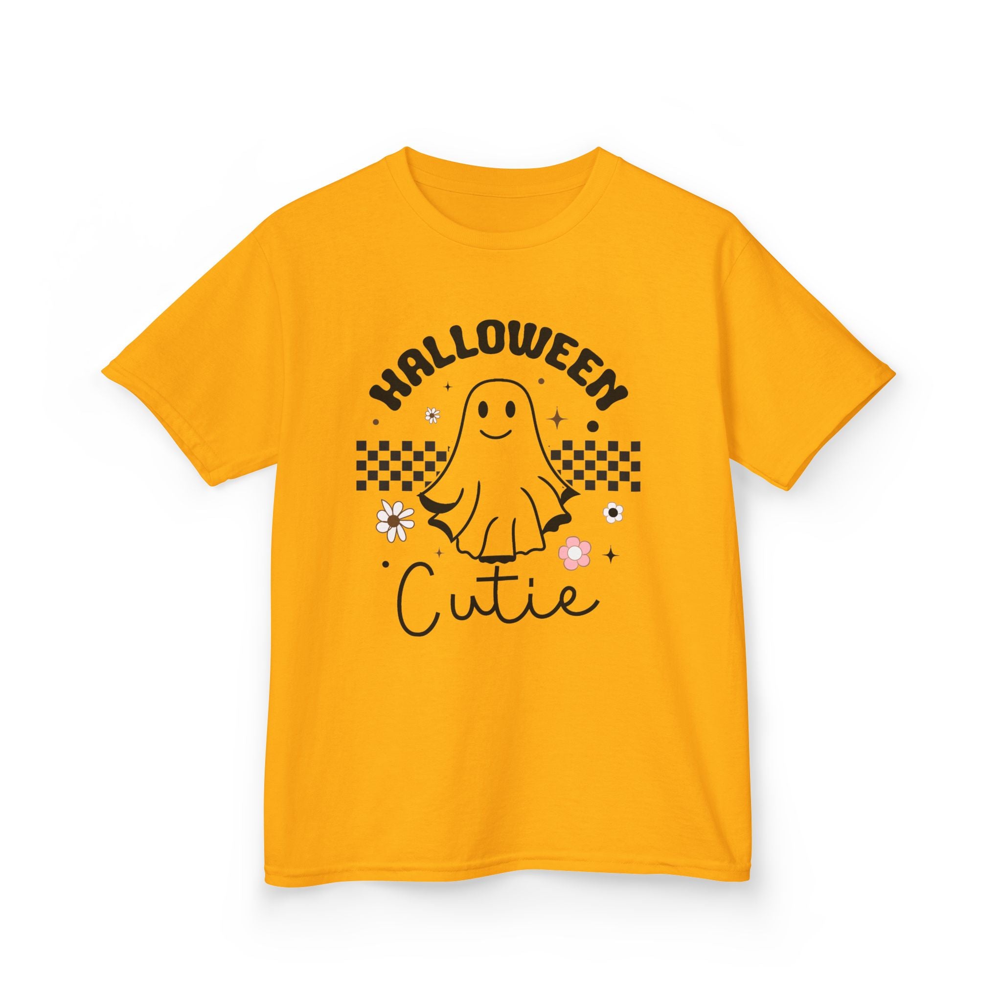 Kids Tee — "Halloween Cutie" Ghost Graphic Shirt