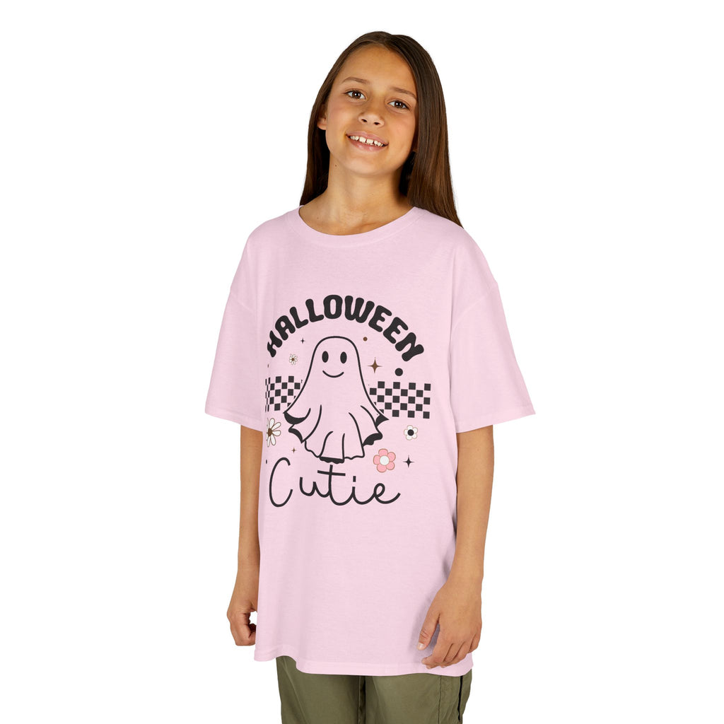 Kids Tee — "Halloween Cutie" Ghost Graphic Shirt