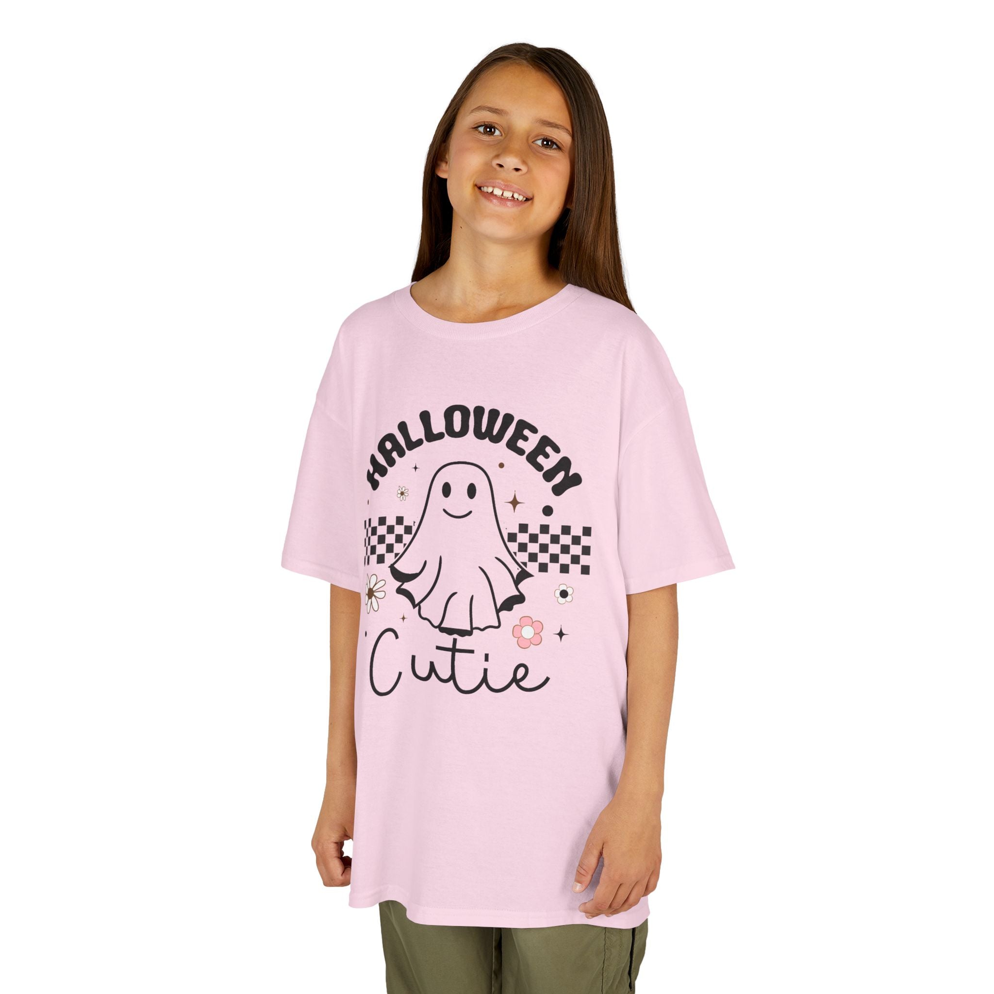 Kids Tee — "Halloween Cutie" Ghost Graphic Shirt