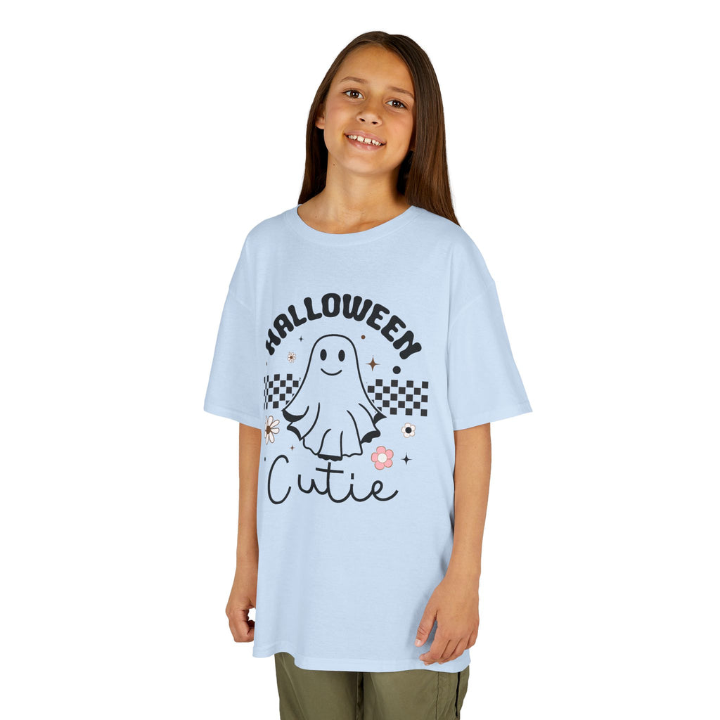 Kids Tee — "Halloween Cutie" Ghost Graphic Shirt
