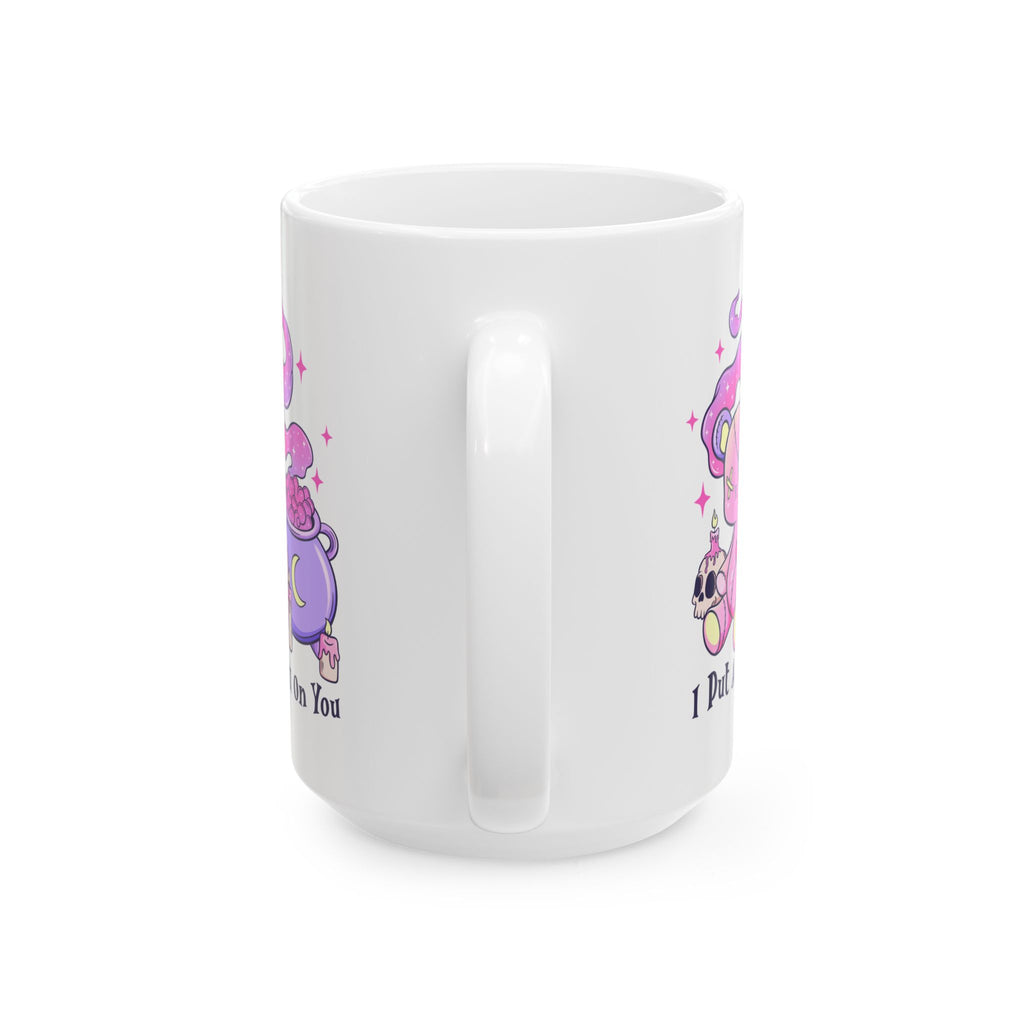 Cute Witchy Skull & Cauldron Ceramic Mug (11oz/15oz) — “I Put a Spell On You”