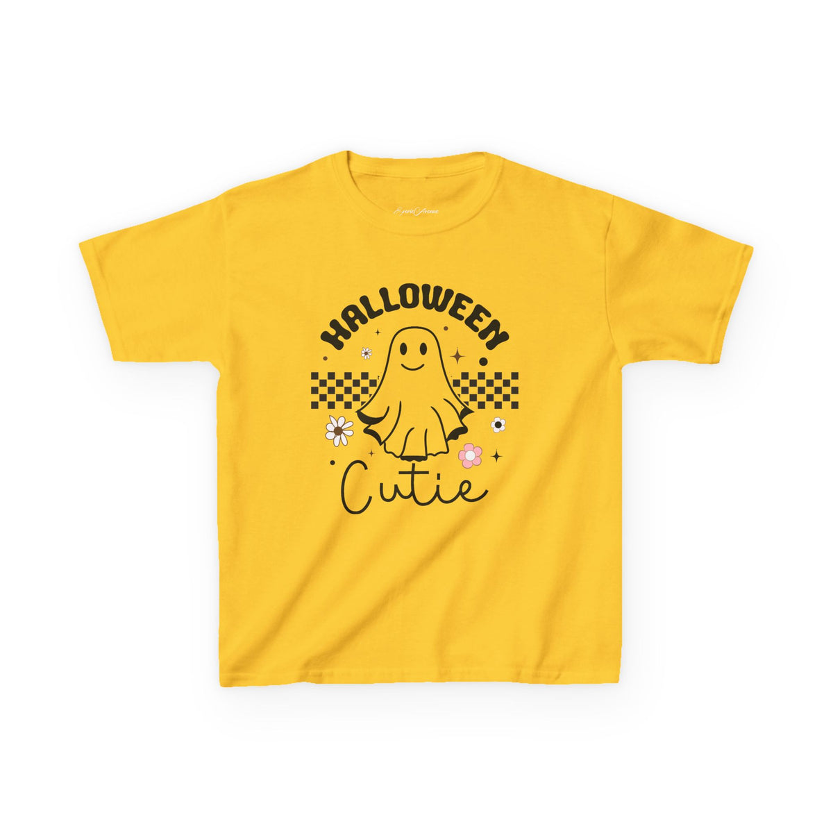 Kids Tee — "Halloween Cutie" Ghost Graphic Shirt
