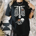 Football Pregnancy Shirt – Pregnant Skeleton Halloween Maternity Tee